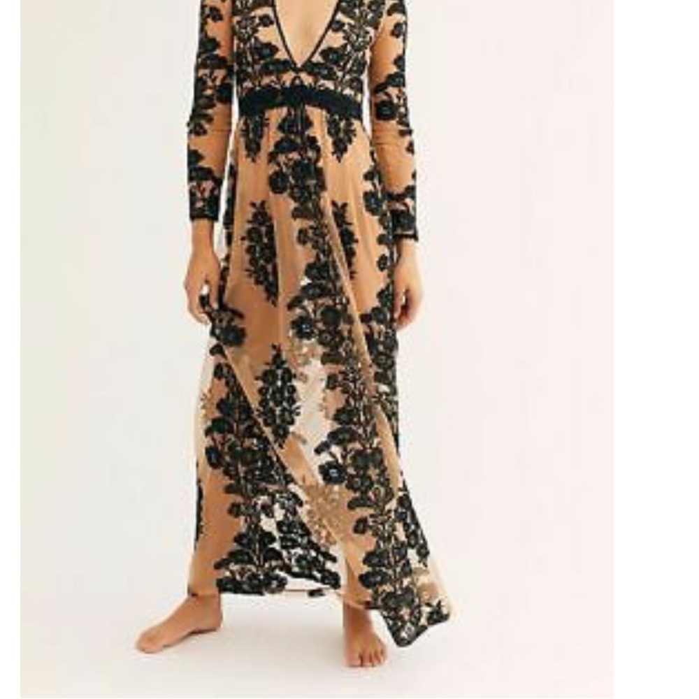 For Love & Lemons x FP Temecula Maxi Dress Lace S